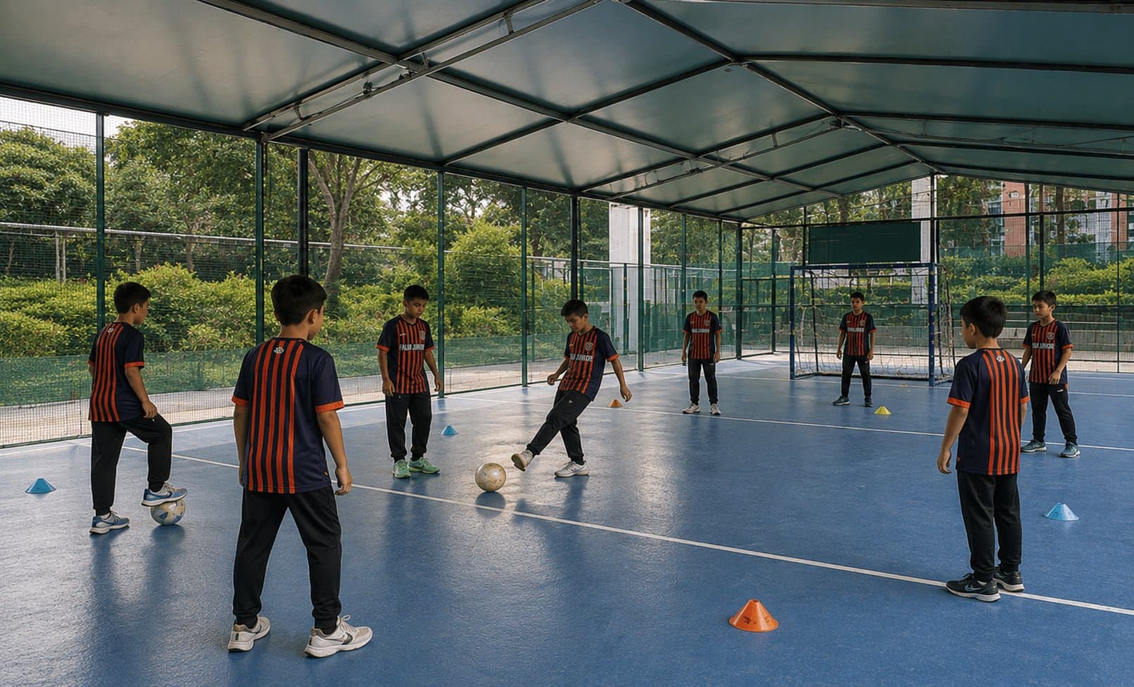 Sports court and campus facilities at Falih Junior in Cyberjaya